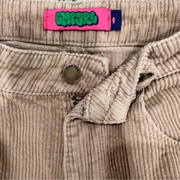 Baggy Empyre Tori 90s Khaki Corduroy Skate Pants women’s size 1 - Picture 4 of 4